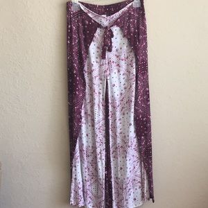 No Boundaries Bohemian wine colored pants